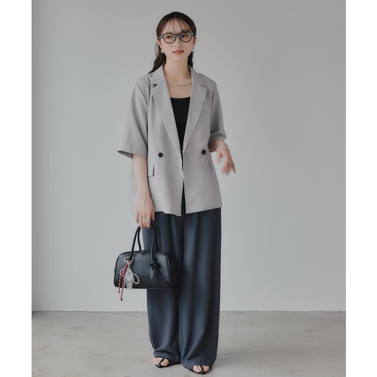 リネンライク半袖ジャケット | 210nouve | 詳細画像12 