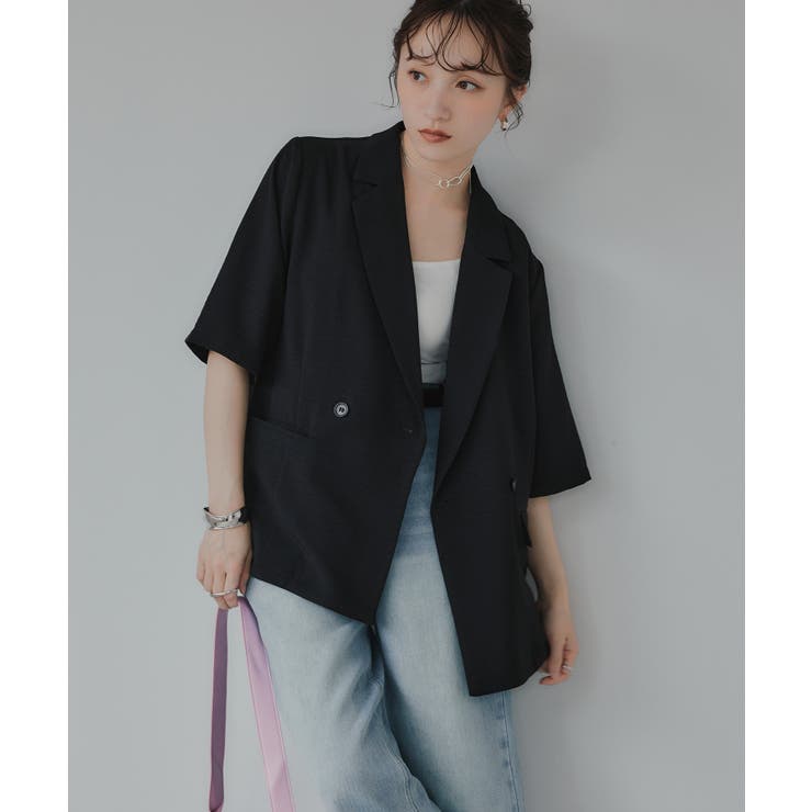 リネンライク半袖ジャケット | 210nouve | 詳細画像16 