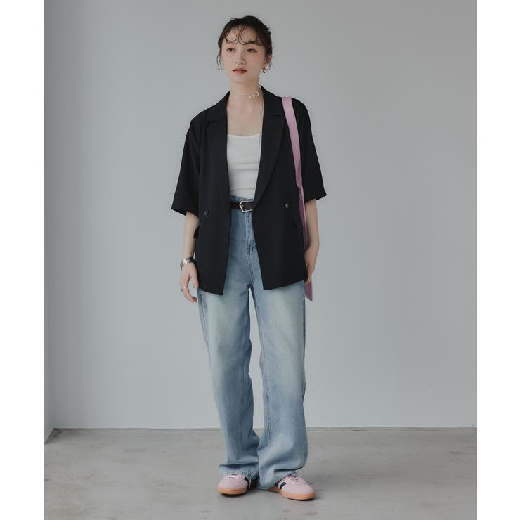 リネンライク半袖ジャケット | 210nouve | 詳細画像17 