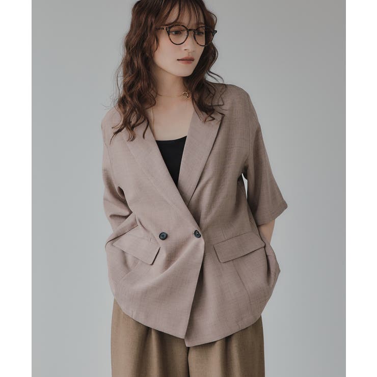 リネンライク半袖ジャケット | 210nouve | 詳細画像6 