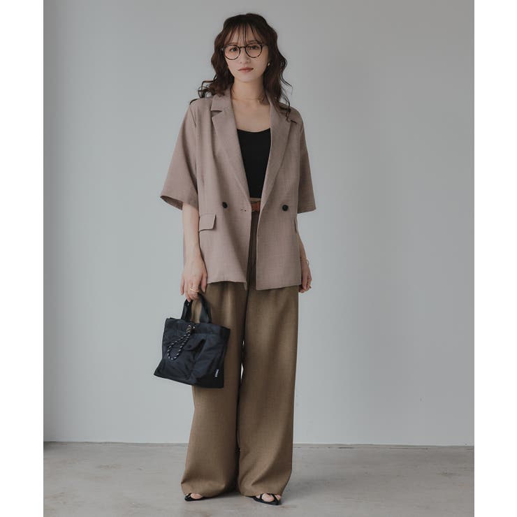 リネンライク半袖ジャケット | 210nouve | 詳細画像7 