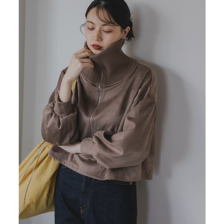 モカ | スエードハーフジッププルオーバー | 210nouve