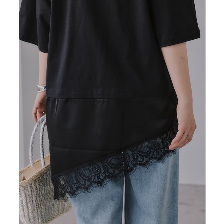 レース ドッキング  Tシャツ | 210nouve | 詳細画像3 