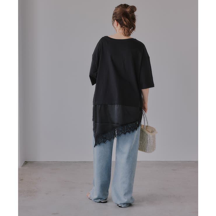 レース ドッキング  Tシャツ | 210nouve | 詳細画像6 