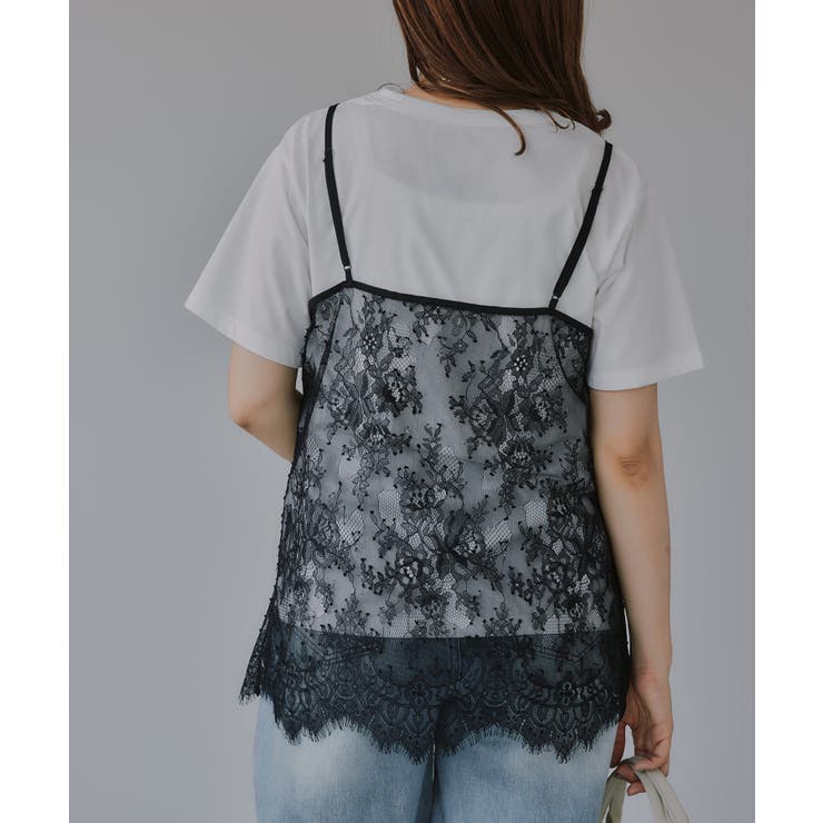 レースキャミレーヤードTシャツ | 210nouve | 詳細画像10 