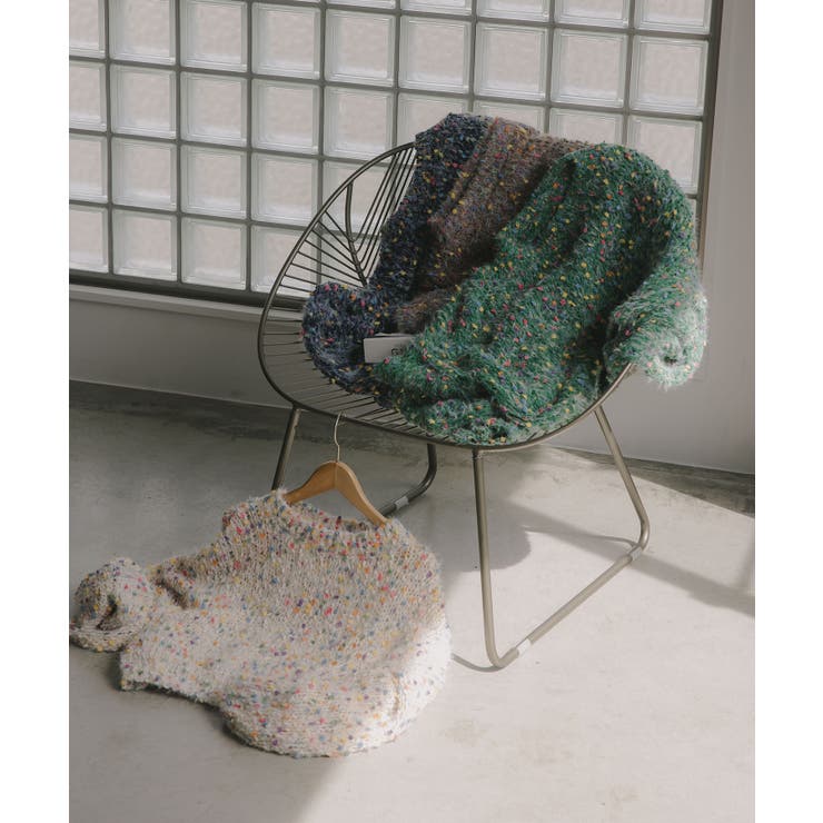 ミックスカラー オーバーサイズ クロップド丈 ニット | 210nouve | 詳細画像18 