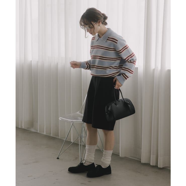 ラムタッチ ボーダー ポロニット | 210nouve | 詳細画像11 