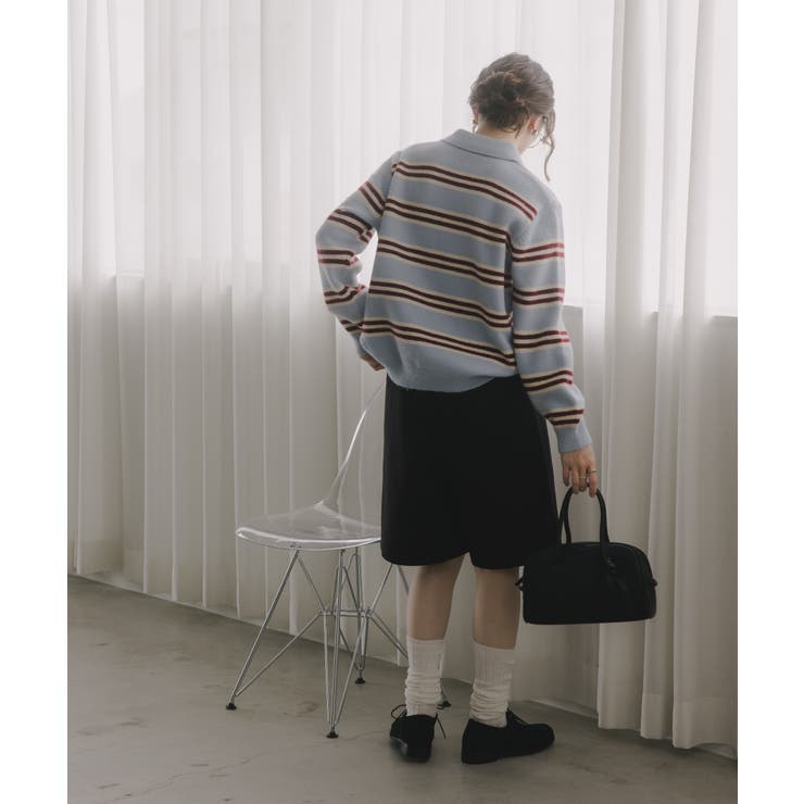 ラムタッチ ボーダー ポロニット | 210nouve | 詳細画像12 