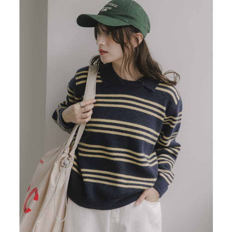 ラムタッチ ボーダー ポロニット | 210nouve | 詳細画像14 