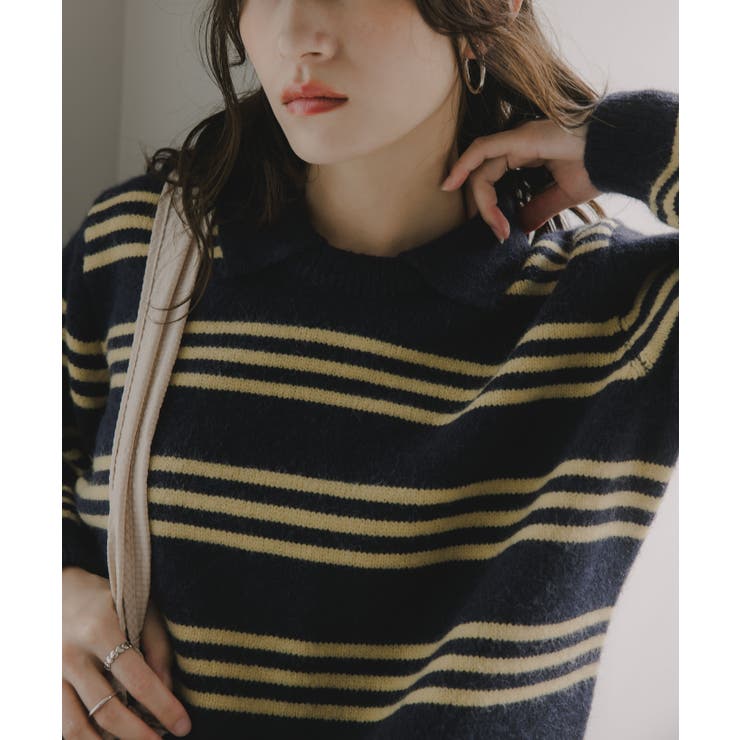 ラムタッチ ボーダー ポロニット | 210nouve | 詳細画像15 