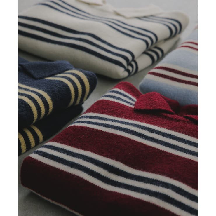 ラムタッチ ボーダー ポロニット | 210nouve | 詳細画像18 