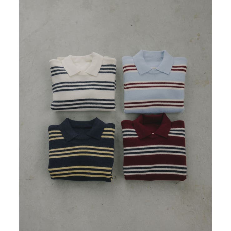 ラムタッチ ボーダー ポロニット | 210nouve | 詳細画像19 