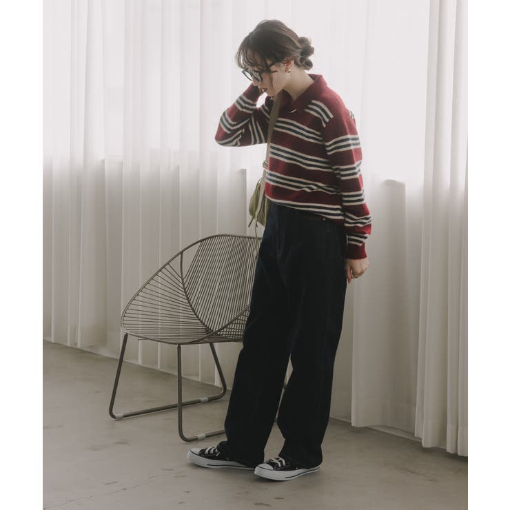 ラムタッチ ボーダー ポロニット | 210nouve | 詳細画像4 