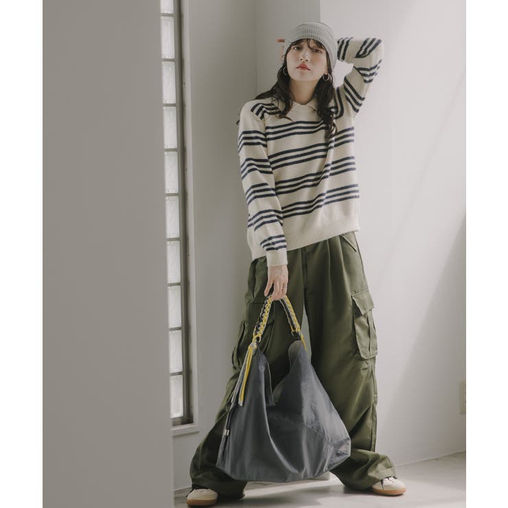 ラムタッチ ボーダー ポロニット | 210nouve | 詳細画像9 