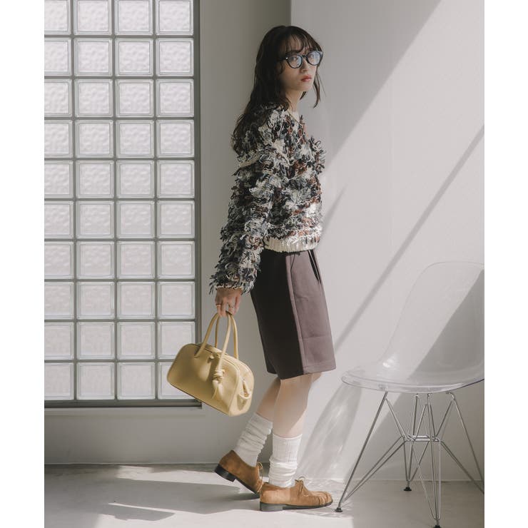 ループヤーン マルチカラー フリンジ ニット | 210nouve | 詳細画像12 