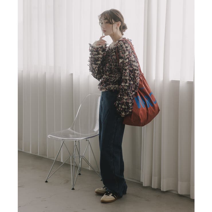 ループヤーン マルチカラー フリンジ ニット | 210nouve | 詳細画像4 