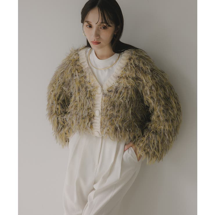 ループヤーン シャギー  カーディガン | 210nouve | 詳細画像10 