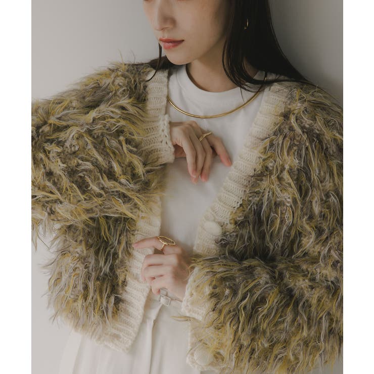 ループヤーン シャギー  カーディガン | 210nouve | 詳細画像11 