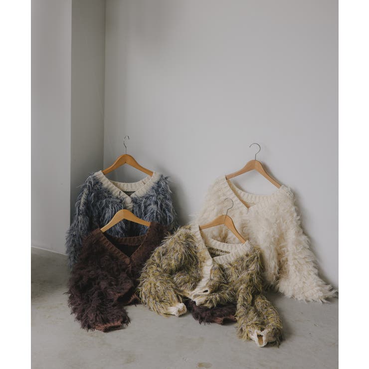 ループヤーン シャギー  カーディガン | 210nouve | 詳細画像18 