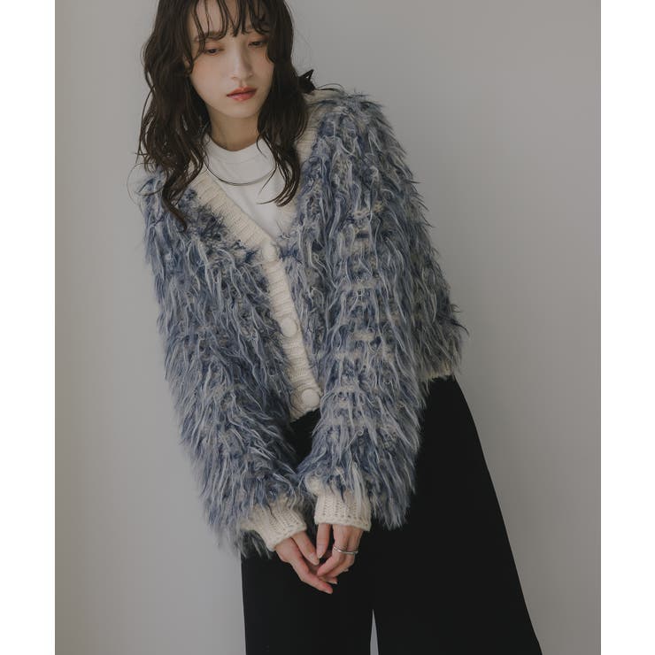 ループヤーン シャギー  カーディガン | 210nouve | 詳細画像2 