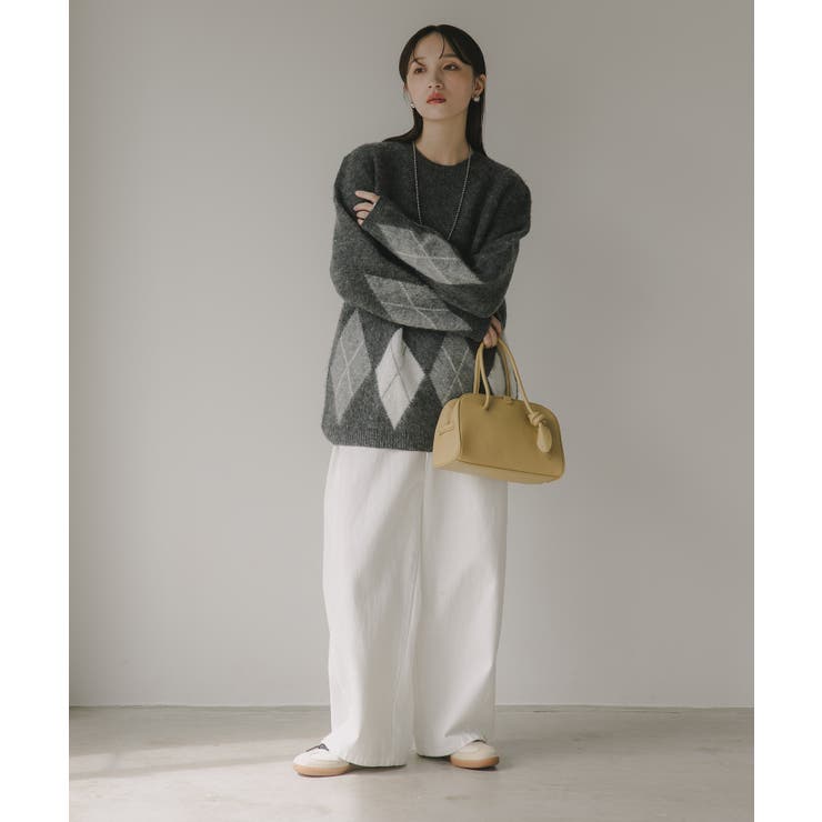 アーガイル ルーズ シャギー ニット | 210nouve | 詳細画像10 