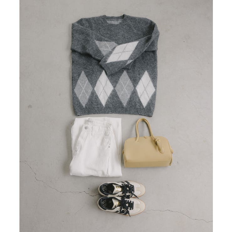 アーガイル ルーズ シャギー ニット | 210nouve | 詳細画像11 