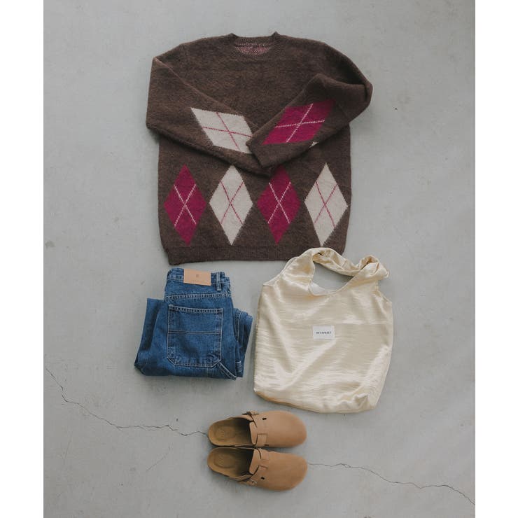 アーガイル ルーズ シャギー ニット | 210nouve | 詳細画像16 