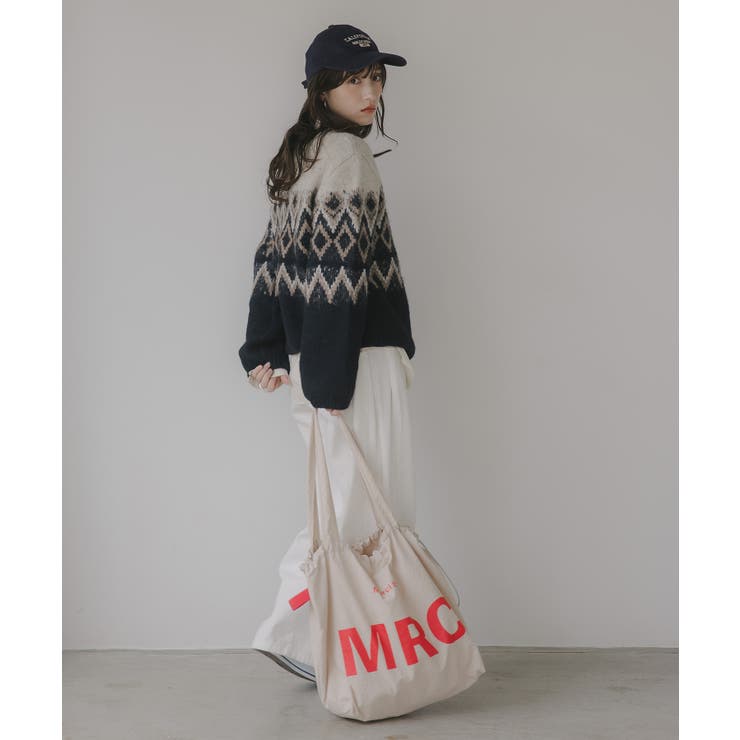 ノルディック柄 ルーズ シャギーニット | 210nouve | 詳細画像4 