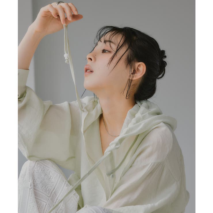 フード付き オーバーサイズ シャツ | 210nouve | 詳細画像14 