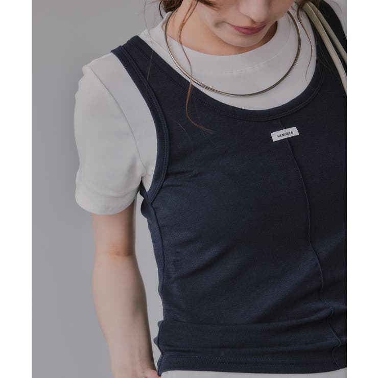 タンクセット レイヤード デザイン Tシャツ | 210nouve | 詳細画像17 