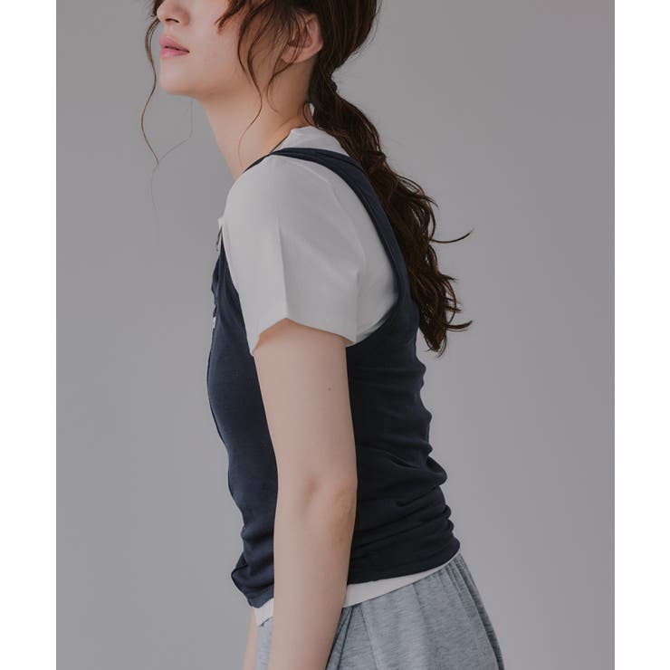 タンクセット レイヤード デザイン Tシャツ | 210nouve | 詳細画像18 