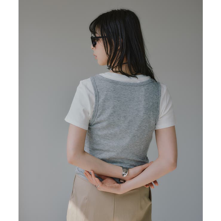 タンクセット レイヤード デザイン Tシャツ | 210nouve | 詳細画像19 