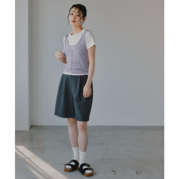 タンクセット レイヤード デザイン Tシャツ | 210nouve | 詳細画像3 