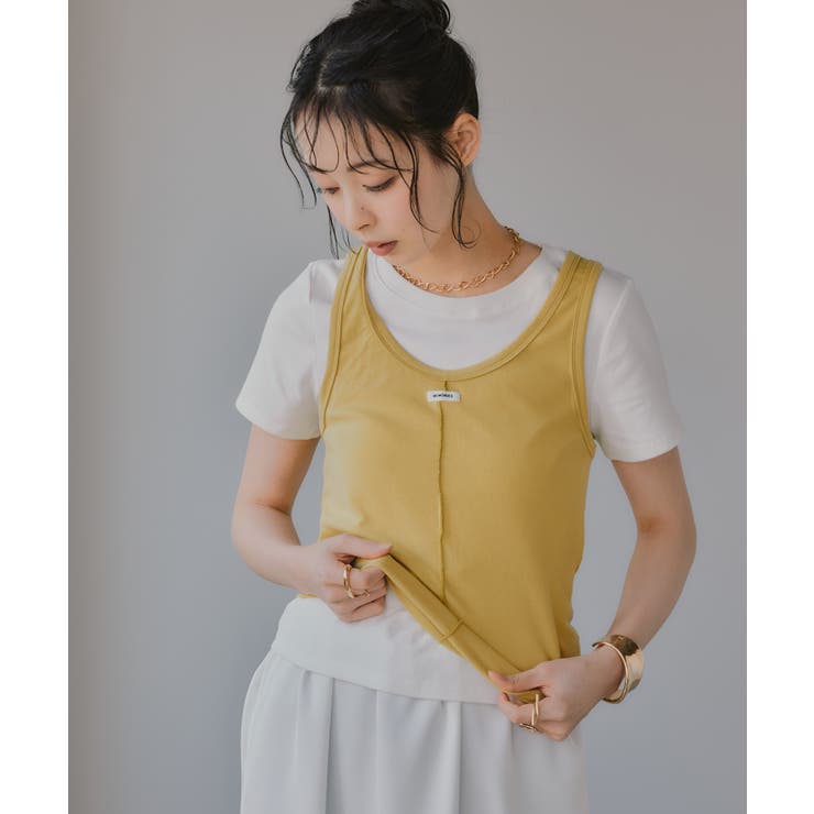 タンクセット レイヤード デザイン Tシャツ | 210nouve | 詳細画像6 