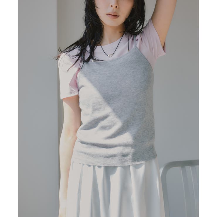 ニットキャミセット レイヤード デザイン Tシャツ | 210nouve | 詳細画像3 
