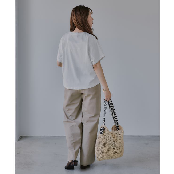 異素材切替え ペプラム Tシャツ | 210nouve | 詳細画像18 