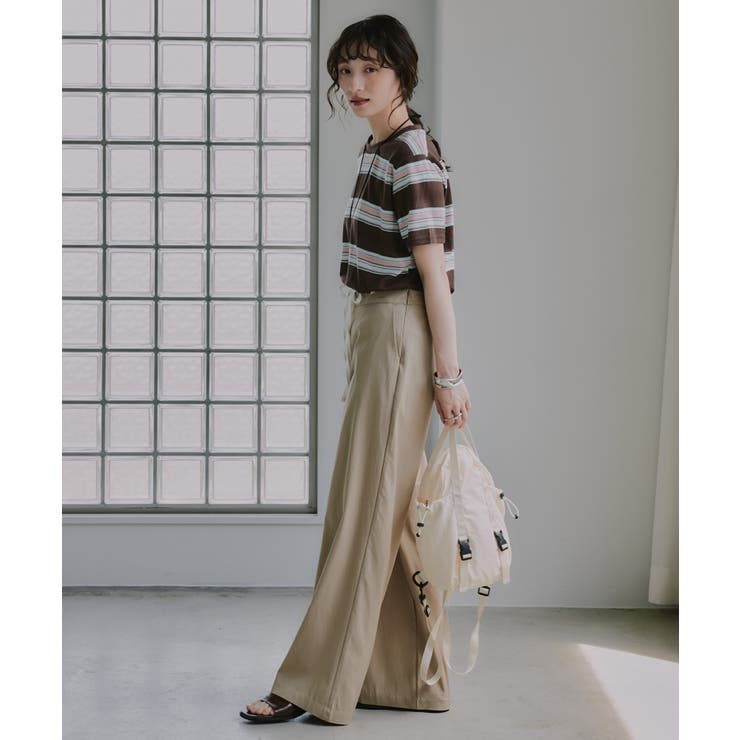配色 マルチボーダー シアー Tシャツ | 210nouve | 詳細画像15 