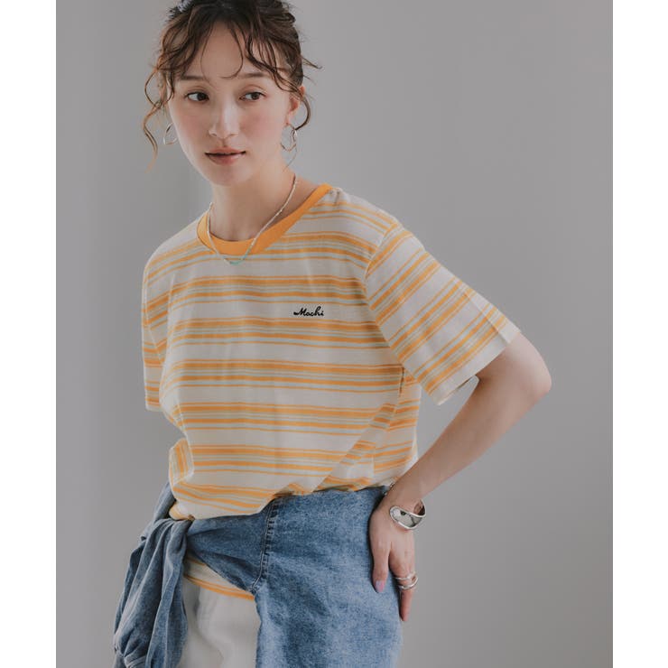 配色 マルチボーダー リンガー Tシャツ | 210nouve | 詳細画像14 