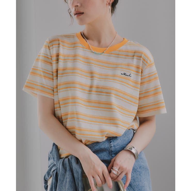 配色 マルチボーダー リンガー Tシャツ | 210nouve | 詳細画像15 