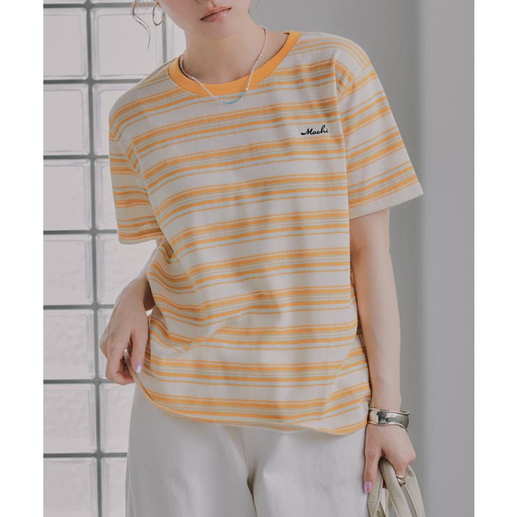配色 マルチボーダー リンガー Tシャツ | 210nouve | 詳細画像16 