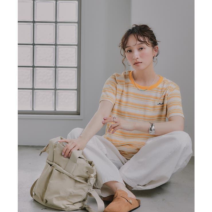 配色 マルチボーダー リンガー Tシャツ | 210nouve | 詳細画像17 