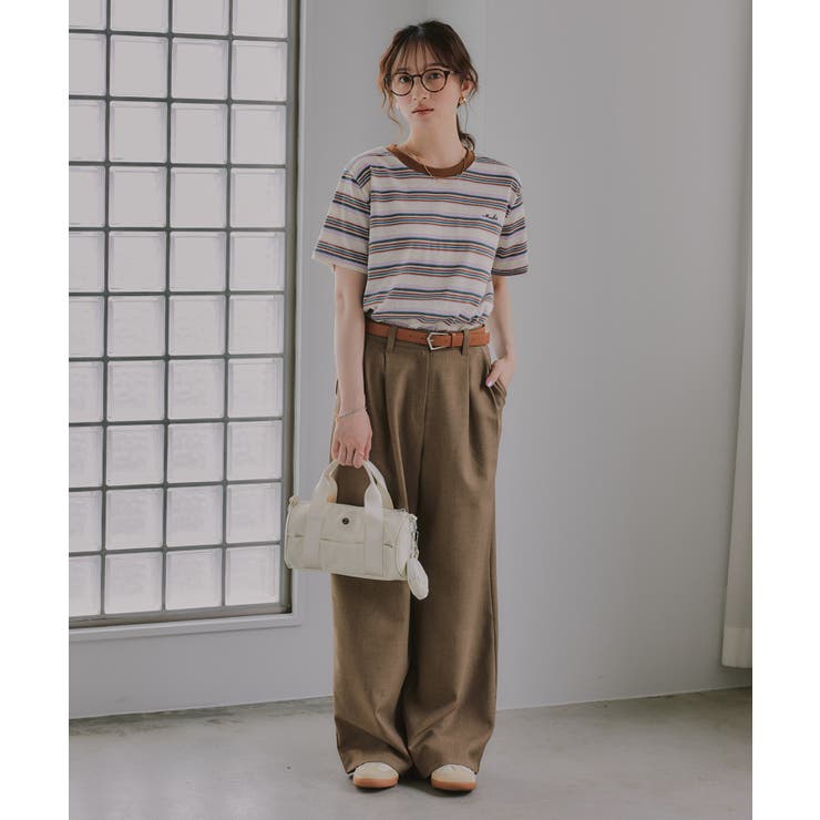 配色 マルチボーダー リンガー Tシャツ | 210nouve | 詳細画像18 