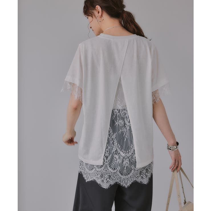 レース ドッキング  Tシャツ | 210nouve | 詳細画像11 