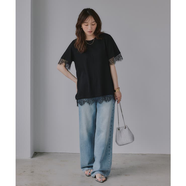レース ドッキング  Tシャツ | 210nouve | 詳細画像12 