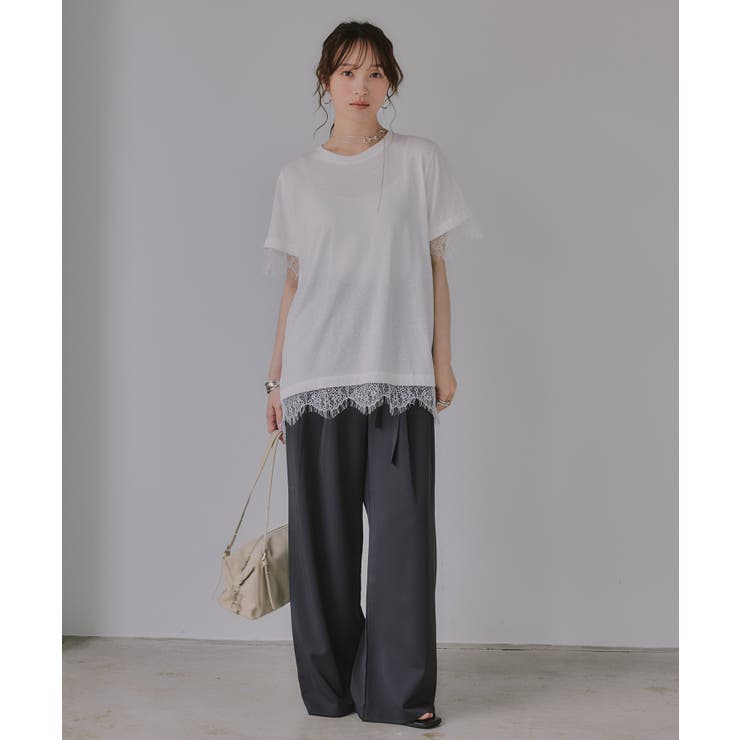 レース ドッキング  Tシャツ | 210nouve | 詳細画像15 