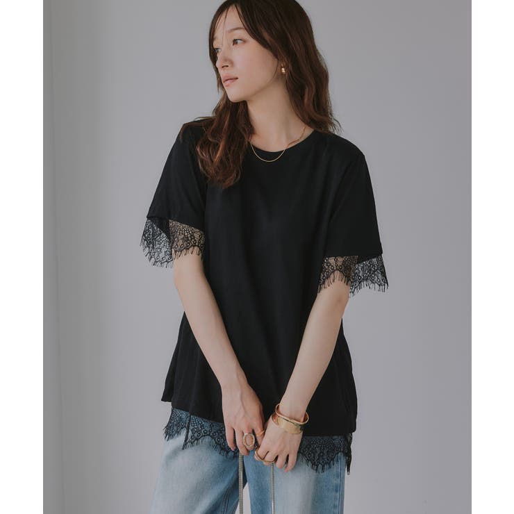 レース ドッキング  Tシャツ | 210nouve | 詳細画像2 