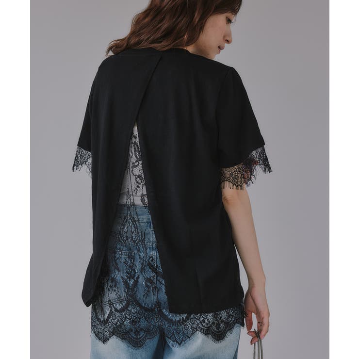 レース ドッキング  Tシャツ | 210nouve | 詳細画像5 