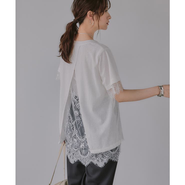 レース ドッキング  Tシャツ | 210nouve | 詳細画像9 
