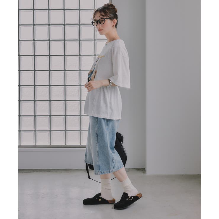 オーバーサイズ ガール フォトプリント Tシャツ | 210nouve | 詳細画像15 