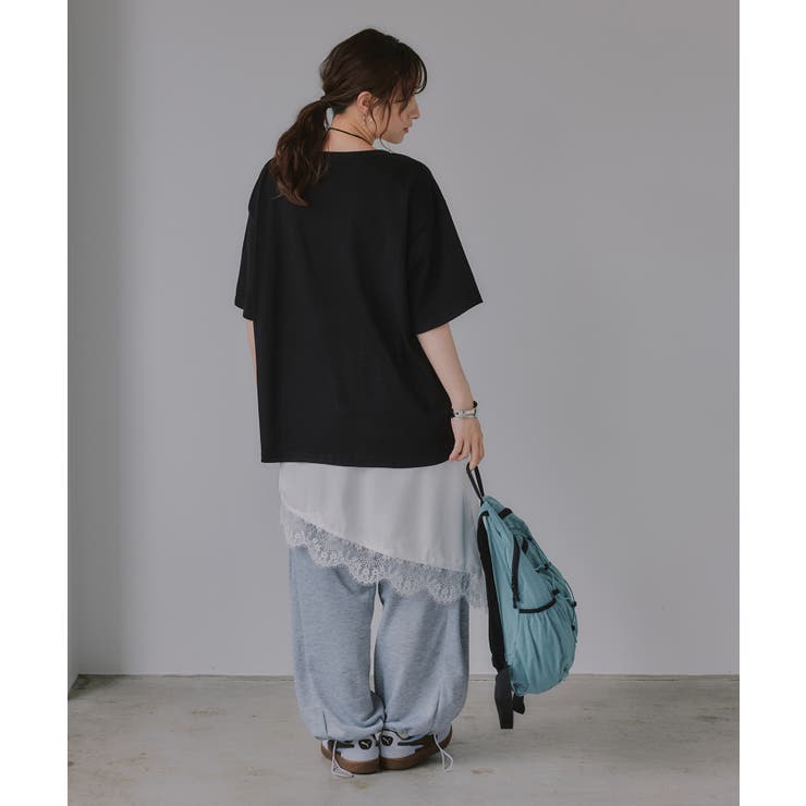 オーバーサイズ ガール フォトプリント Tシャツ | 210nouve | 詳細画像19 